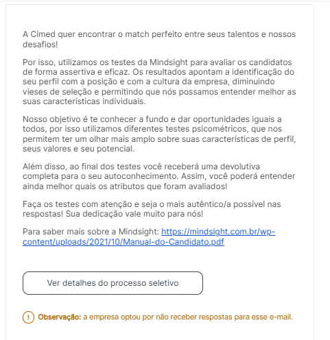 Cimed email manual do candidato